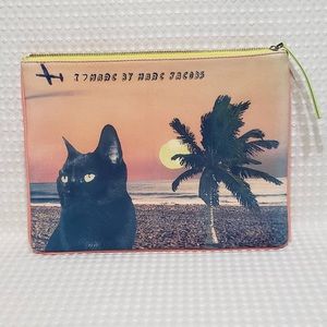 I Love Marc by Marc Jacobs Jet Set Pets Rue Beach Black Cat Clutch
